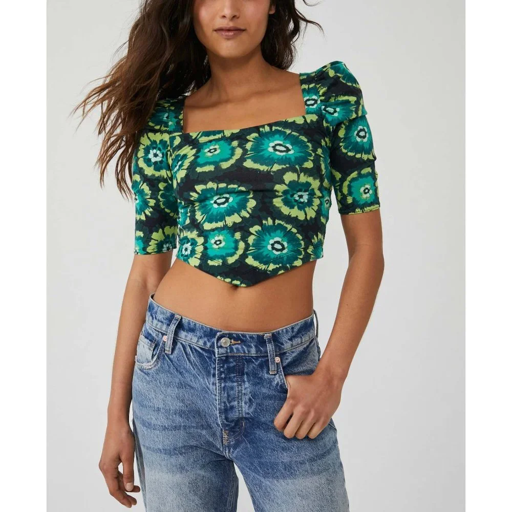 đLAST CHANCEđ NWT Free People Give Me More Top / Black Combo - Picture 2 of 6